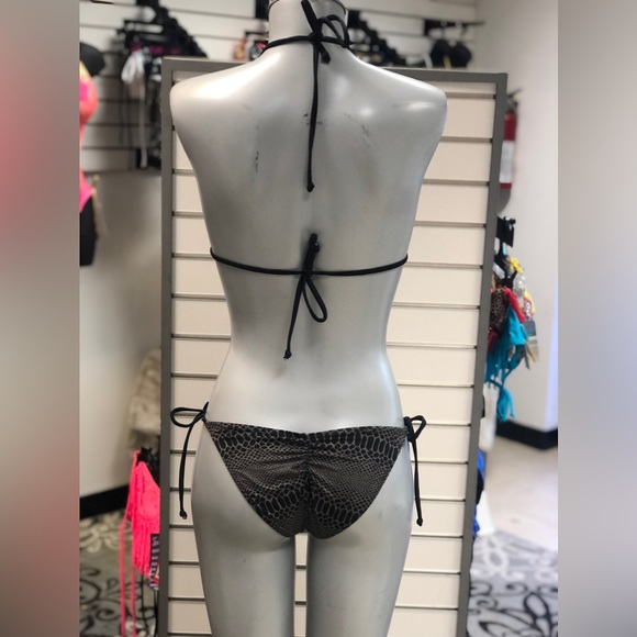 Chica Rica black and taupe animal print bikini size small - Picture 5 of 5